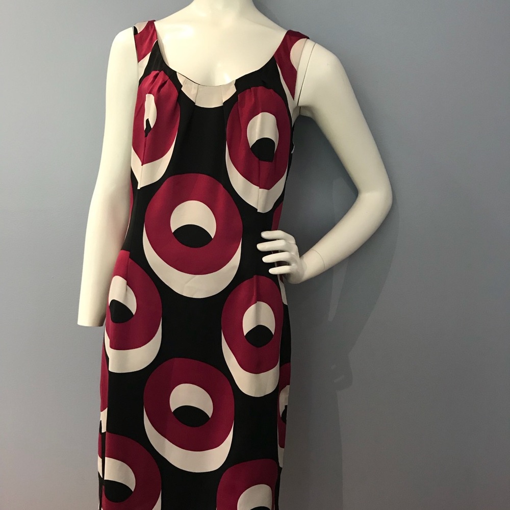 Nicole Miller sleeveless silk cocktail dress